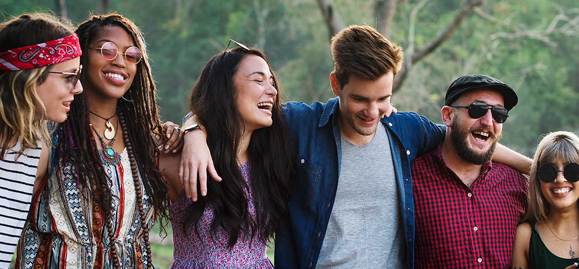 Divers group of people